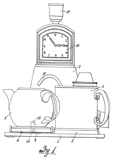 Teasmade patent drawing