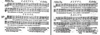 Psalm 84 from Thomas East: Whole Book of Psalms, 1592 - featuring tune that became 'While shepherds watched'