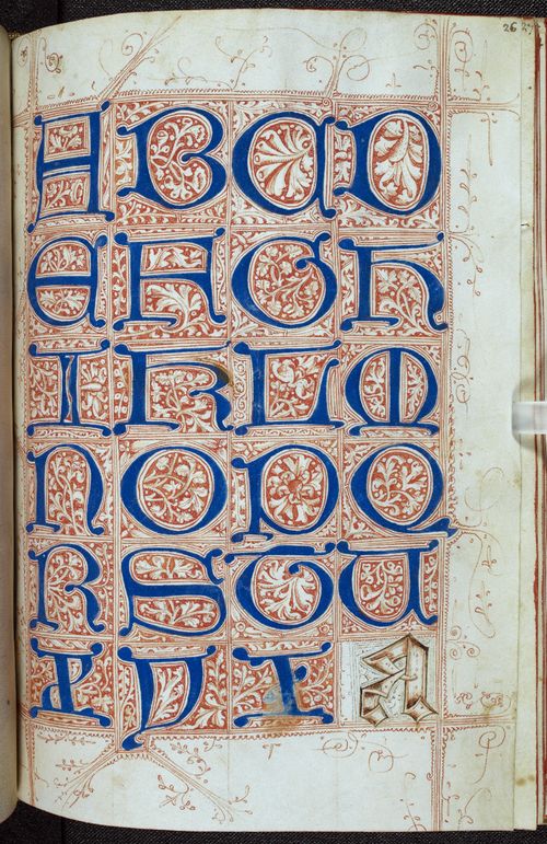 illuminated manuscript alphabet