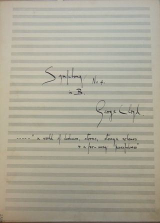 Title page of George Lloyd's Fourth Symphony