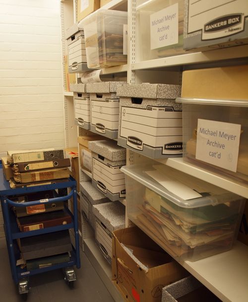 Michael Meyer archive in the stacks