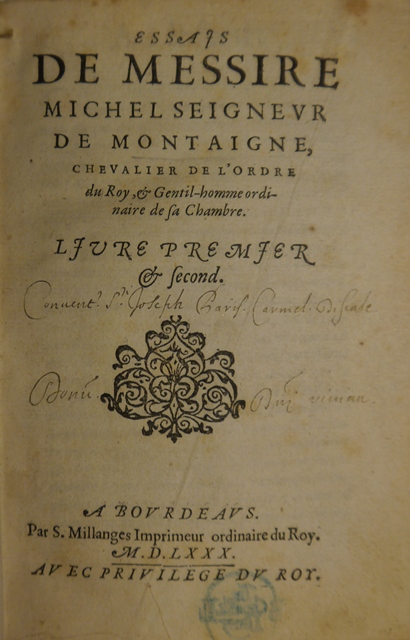 Montaigne 1st edition