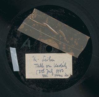 Seiber Kodaly talk disc 1943