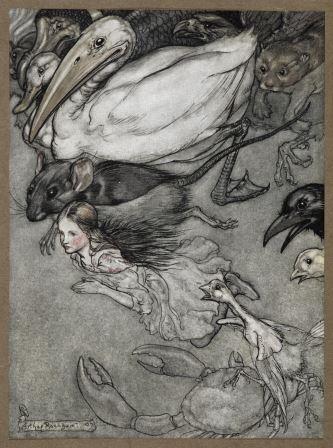 Illustration-of-alice-by-arthur-rackham-alice-adventures-in-wonderland