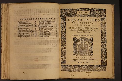 Monteverdi, Madrigals Book 4, title page