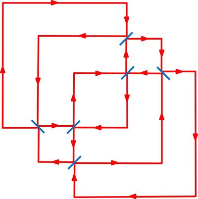 Overlapping squares